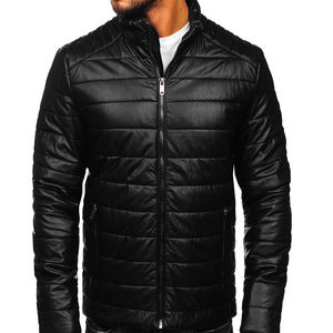 Vestes en cuir PU OEM conception personnalisée veste en cuir de moto classique veste en cuir de motards veste en cuir Puffer Sty - Product Image 4