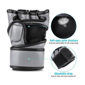 Gants MMA d'entraînement professionnels imprimés personnalisés en gros d'usine Gants de grappling en cuir à bas prix - Product Image 3