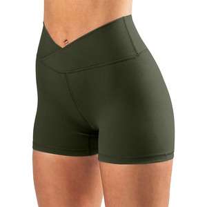 Vêtements de sport de haute qualité pour femmes Short de compression en coton respirant Short de yoga à motif solide - Product Image 3