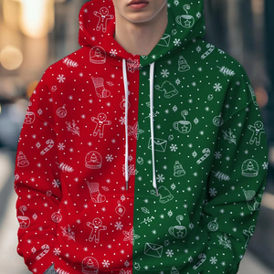 Merry Christmas Outfit cálido ideal para actividades casuales cuenta con detalle de bolsillo ideal relajado elegante pullover Feature Pocket - Product Image 5