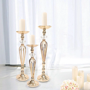 . Handcrafted <b>Candle</b> <b>Holder</b> Stand Elegant Metal Candelabra for Romantic Wedding Settings Luxury Home Table Centerpiece - Product Image 1
