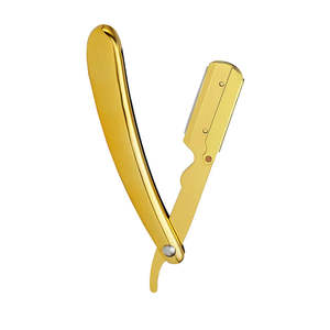 Maquinillas de Afeitar de Acero Inoxidable Chapadas en Oro, de Primera Calidad, para el Cuidado Masculino, Afeitado y Barbería - Product Image 3
