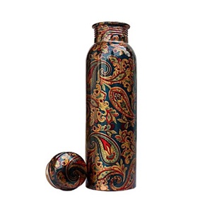 Haute qualité Antique métal pur cuivre bouteille d'eau 1L capacité Sport Style couvercle verres bouteilles en cuivre - Product Image 2