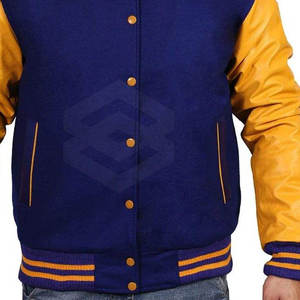 Chaquetas Letterman Profesionales de la Mejor Calidad, Ropa Casual para Hombre, Cálida para Invierno, Cuello Alto, Logotipo Frontal Personalizable, Proveedor de Pakistán - Product Image 6