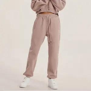 Custom Wholesale 100% Cotton Fabric or Flare Track Jogger 3d Puff Print Fleece Men Sweatpants Stacked Sweat <b>Pants</b> - Product Image 4