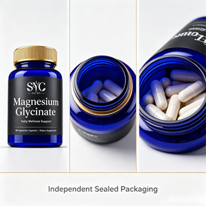 SYC <span class=keywords><strong>BIO</strong></span> Precio de Fábrica Glicinato de Magnesio, Vitamina B6, Taurina, L-Teanina, Venta al por Mayor Disponible, 90 Cápsulas, OEM ODM Marca Privada - Product Image 2