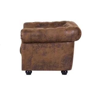 Hot Sale Modern Genuine Leather Armchair One <b>Seat</b> Sofa for School Park Workshop Living Room Use - Product Image 3