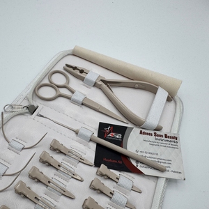 ชุดอุปกรณ์คีมสำหรับต่อผมทำจากสเตนเลสเกรดสำหรับการผ่าตัดเคลือบสีนู้ดพร้อมโลโก้ตามสั่ง - Product Image 4