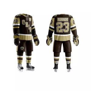 GAF Maillots de hockey sur glace d'équipe personnalisés, respectueux de l'environnement, imprimés par sublimation et bon marché, uniformes de hockey sur glace de conception libre - Product Image 2