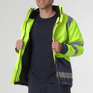 Veste de sécurité personnalisable pour vêtements de travail avec bandes de vêtements de travail d'hiver haute visibilité disponibles dans toutes les tailles et couleurs avec logo personnalisé - Product Image 3