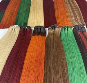 Couleur chaude 2024 !!! Os Cheveux Raides Vietnam Humain Os droit Machine trame Genius trame marché Africain Marché Américain - Product Image 3