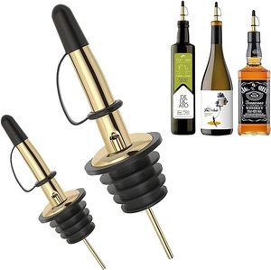 <span class=keywords><strong>Verseur</strong></span> en métal pour boire avec bouchons en caoutchouc pour cuisine de fête <span class=keywords><strong>Verseur</strong></span> de bouteille en acier inoxydable Bar Barman Accessoires Outils - Product Image 2