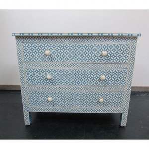 Mesa de centro con incrustaciones de hueso, muebles artesanales elegantes para interiores de salas de estar refinadas - Product Image 1