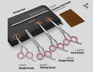 Tijeras de Peluquería Profesionales con Apoyo para Dedos, Diseño Innovador para Diestros, Fabricadas en Acero Inoxidable Japonés LCI - Product Image 6