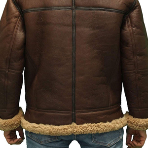 2025 Wholesale Best Price Customized Logo Front <b>Men</b> Canvas <b>Fur</b> Leather <b>Jacket</b>-New Design Slim Fit - Product Image 5