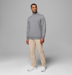 Sudadera Gris Haider, Fabricante de Sudaderas Personalizadas, Sudadera Casual para Hombre con Cuello Alto y Cierre de Cremallera de un Cuarto - Product Image 1