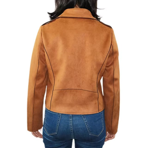 Chaqueta de Cuero para Mujer, Ropa de Moda Urbana, Chaqueta de Cuero Corta, Tallas Grandes - Product Image 4