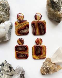 Boucles d'oreilles en résine HEMA artistique, motif féerique, luxe, faites à la main, forme et couleur personnalisées, bijoux de haute qualité pour femmes, Artizon Studio - Product Image 6