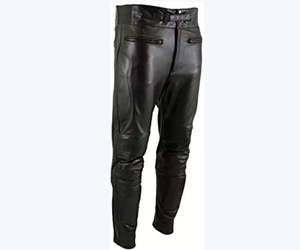 Pantalones de Motocicleta para Hombre, Estilo Urbano, Corte Ajustado, Rectos, de Cuero Impermeable de Alta Calidad, Color Sólido, MOQ Bajo - Product Image 2