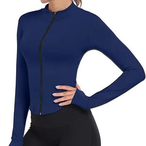 แจ็กเก็ตมีฮู้ดสั้นเข้ารูปแบบปรับแต่งได้สำหรับผู้หญิงแจ็กเก็ตกันหนาวหนามีซิปคอเต่า - Product Image 4