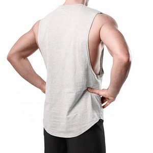 Camiseta sin mangas casual para hombre, 100% algodón, tejido de malla transpirable, ecológica, para gimnasio, entrenamiento, digital - Product Image 4