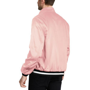 Chaqueta de satén para hombre hecha a medida al por mayor para ropa informal chaqueta de invierno de satén para hombre estilo universitario de fabricación profesional - Product Image 2