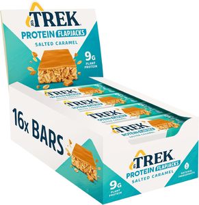 JB's TREK High Protein Flapjack Salted Caramel - Gluten Free - Plant Based - Vegan Snack - 50 g x 16 <b>Bars</b> - Product Image 6