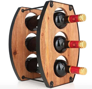 Soporte de vino de metal con placa de cobre de nido de abeja soporte elegante y duradero para exhibir vino en cualquier espacio disponible a precio al por mayor - Product Image 2