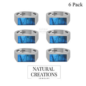 แหวนเคลือบแลบราโดไรต์สุดคลาสสิกของผู้ชายสีเงินสเตอร์ลิง925ทำด้วยมือของขวัญพิเศษสำหรับงานเลี้ยงครบรอบวันเกิด - Product Image 3