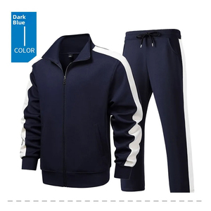 Ensemble de survêtement de jogging personnalisé de haute qualité avec logo, veste coupe-vent pour homme, pantalon de survêtement et sweat-shirt, meilleur ensemble de vêtements de sport à fermeture éclair - Product Image 3
