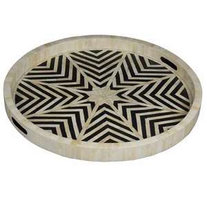 ถาดเสิร์ฟไม้ทำมือ ของตกแต่งบ้านสุดหรู ดีไซน์ประณีต เป็นมิตรกับสิ่งแวดล้อม ของขวัญแต่งงานสำหรับโต๊ะกาแฟและห้องนั่งเล่น - Product Image 6