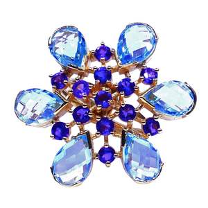 Anillo de amatista Topacio Azul chapado en oro de Plata de Ley 925 - Product Image 2