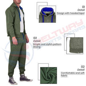 1/4 quart Zip pull chemise en gros hommes survêtement avec Design personnalisé tendance pantalons de survêtement ensemble costumes 2024 nouveaux survêtements - Product Image 4