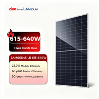 Module solaire JA Solar JAM66S45 635W LR N Type MBB à demi-cellules, certifié ISO, panneau PV mono pour projets solaires mondiaux