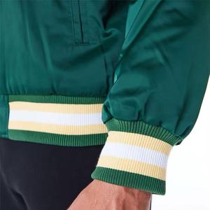 Personalizado Varsity bordado acolchado forrado Unisex béisbol bombardero lona invierno Stand Collar frente Logo chaqueta - Product Image 2