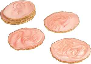 ชุดถาดรองแก้วเรซินใสมีลวดลายแบบถาดฟอยล์วงกลมแบบไม่สม่ำเสมอ - Product Image 2