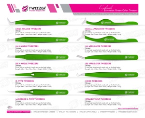 Meilleure vente en stock Pince à épiler volume de cils en acier pur à pointe pointue 2 tons de couleur pour les artistes de cils - Product Image 6