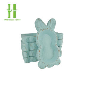 BEST SELLER Wholesale <b>Carved</b> Wooden Easter Egg Bowls <b>Candle</b> Holder Rustic Style Easter Gift Holiday Products Made in Vietnam - Product Image 4