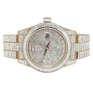 Montre analogique mécanique de luxe de style hip-hop en acier inoxydable avec cadran en cristal saphir pour unisexe - Product Image 2