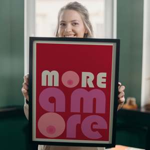 Impresión de arte abstracto moderno de More Amore - Product Image 1