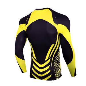 Rashguard personnalisé 100 % polyester imperméable à séchage rapide pour homme, protection solaire, coupe ajustée, compression - Product Image 5