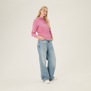 Sweats à capuche pour femmes coton goutte épaule pull sweats à la mode Style décontracté saison d'hiver utiliser des sweats à capuche pour les femmes - Product Image 5