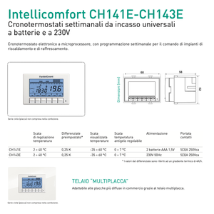 Fantini Cosmi CH141E Cronotermostato Settimanale Integrato per Sistemi HVAC - Product Image 3