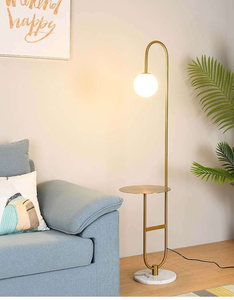 Venta caliente en forma de U mejor mesa de té de mármol Pantalla de vidrio esmerilado sala de estudio dormitorio Luz de piso led a precios razonables - Product Image 2