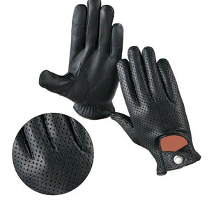 Gants en cuir de mouton de qualité supérieure, noirs, tactiles, pour l'hiver, le cyclisme, la conduite et la mode, vente en gros - Product Image 5