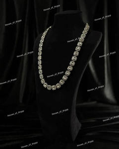 สร้อยคอแบบวงแหวนประดับเพชรโมอิสซาไนต์ทรงหรูหรา ดีไซน์แบบฮิปฮอป ทำจากเงินแท้ 925 สำหรับผู้ชายและผู้หญิง - Product Image 2