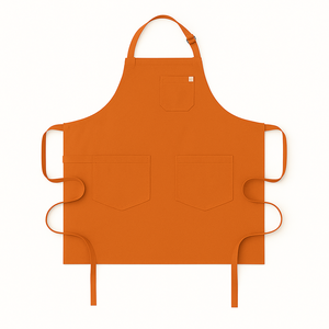 Tablier en toile sans manches résistant à l'eau, faible MOQ, logo personnalisé, style coréen et japonais, tablier de cuisine en coton pour hommes avec poches pour outils - Product Image 6