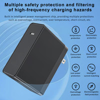 Chargeur rapide USB C PD GaN 100W, adaptateur secteur pliable à un seul port avec câble tressé de 2 m 5A, chargeur OEM ODM en gros pour ordinateur portable