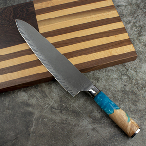 Venta al por mayor personalizado de alta calidad OEM ODM servicio profesional japonés Chef cuchillo Damasco cuchillo de acero con mango para la cocina - Product Image 1