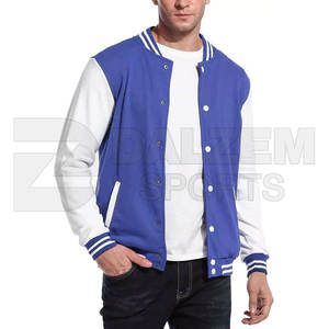 Veste d'université avec logo personnalisé OEM avec manches en cuir motif lettre brodé High Street Veste d'hiver décontractée - Product Image 1